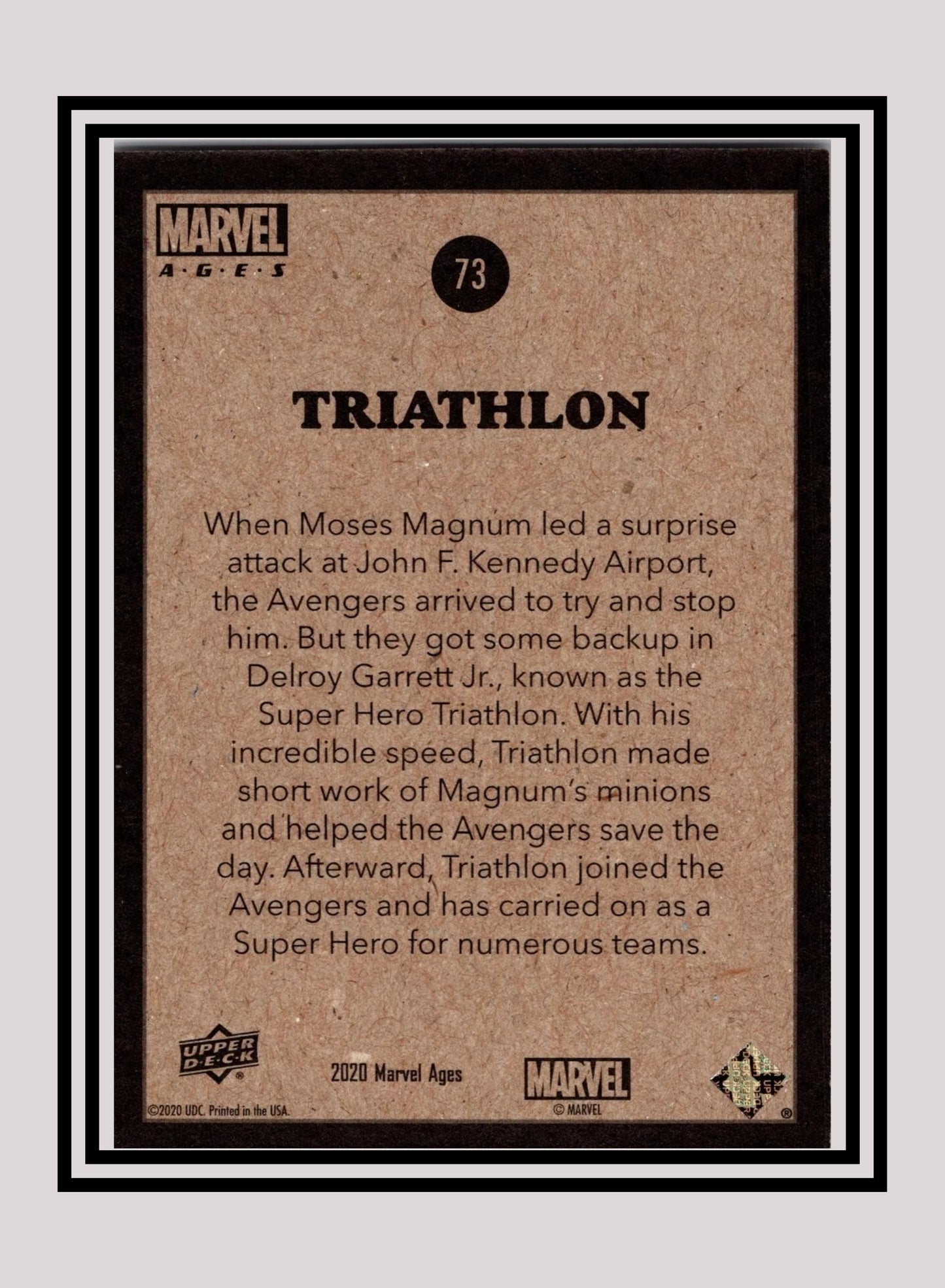 Marvel! 1x Triathlon - Base (#073 - 2020 Upper Deck Marvel Ages)