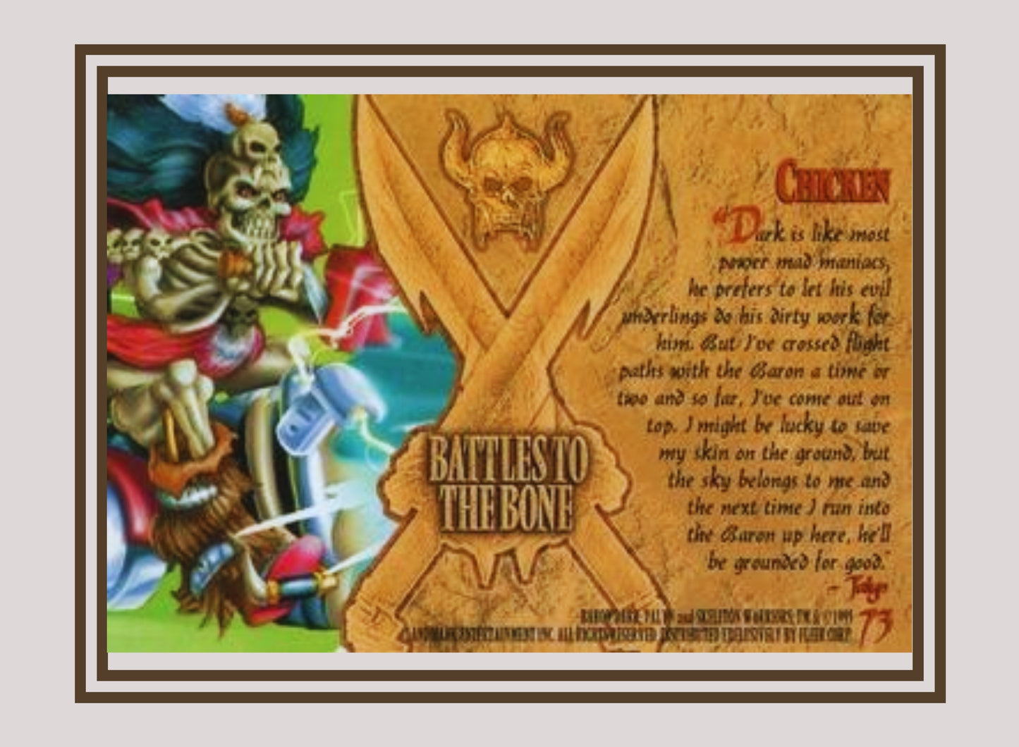 1x Chicken - Base (#073 - 1995 Fleer Ultra Skeleton Warriors)