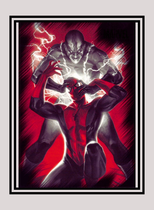 Marvel! 1x Spiderman vs. Electro - Base (#74 - 2010 Rittenhouse Marvel Heroes & Villains)