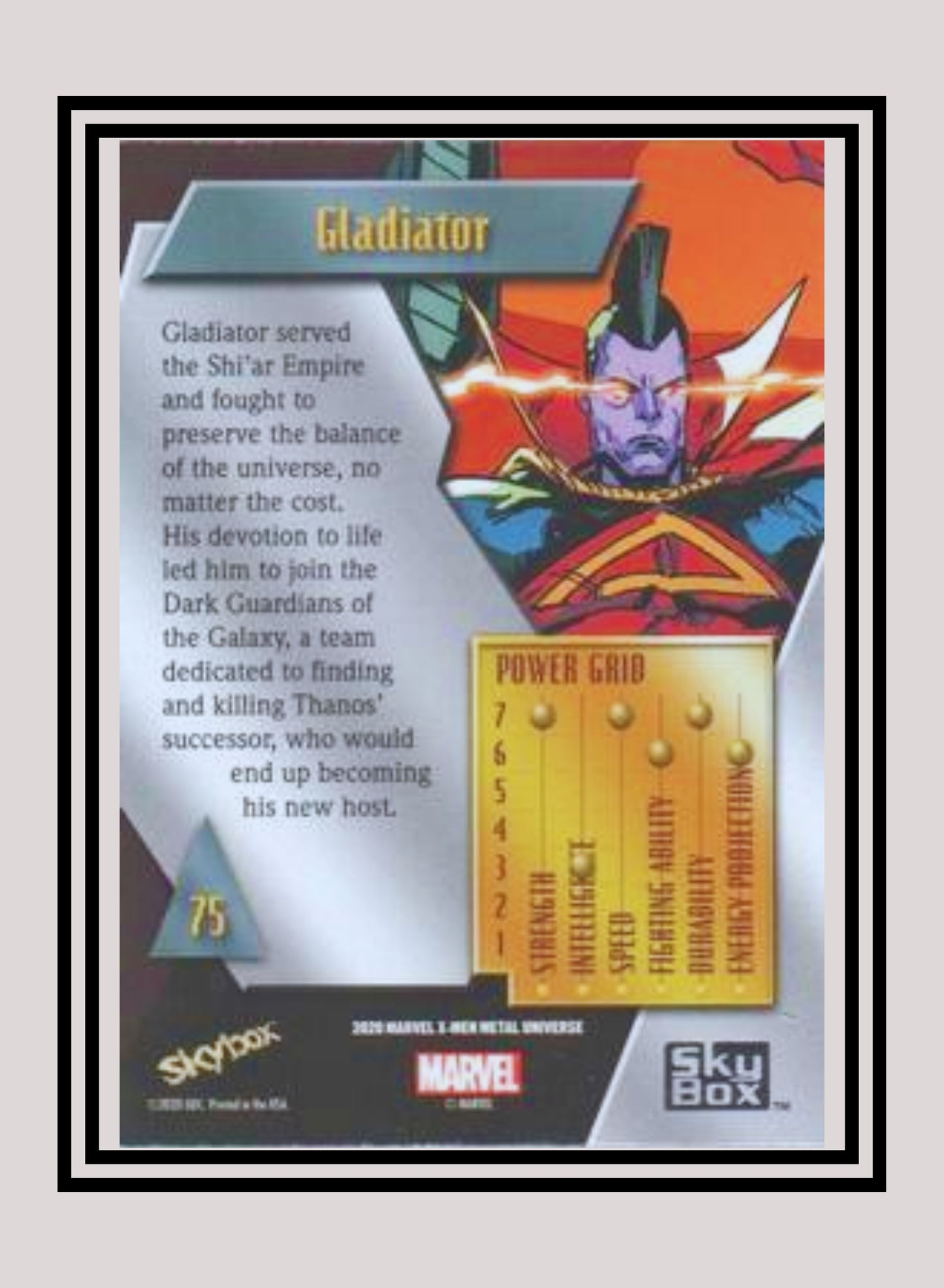 Marvel! 1x Gladiator - Base Low Series (#075 - 2021 Upper Deck X-Men Metal Universe)