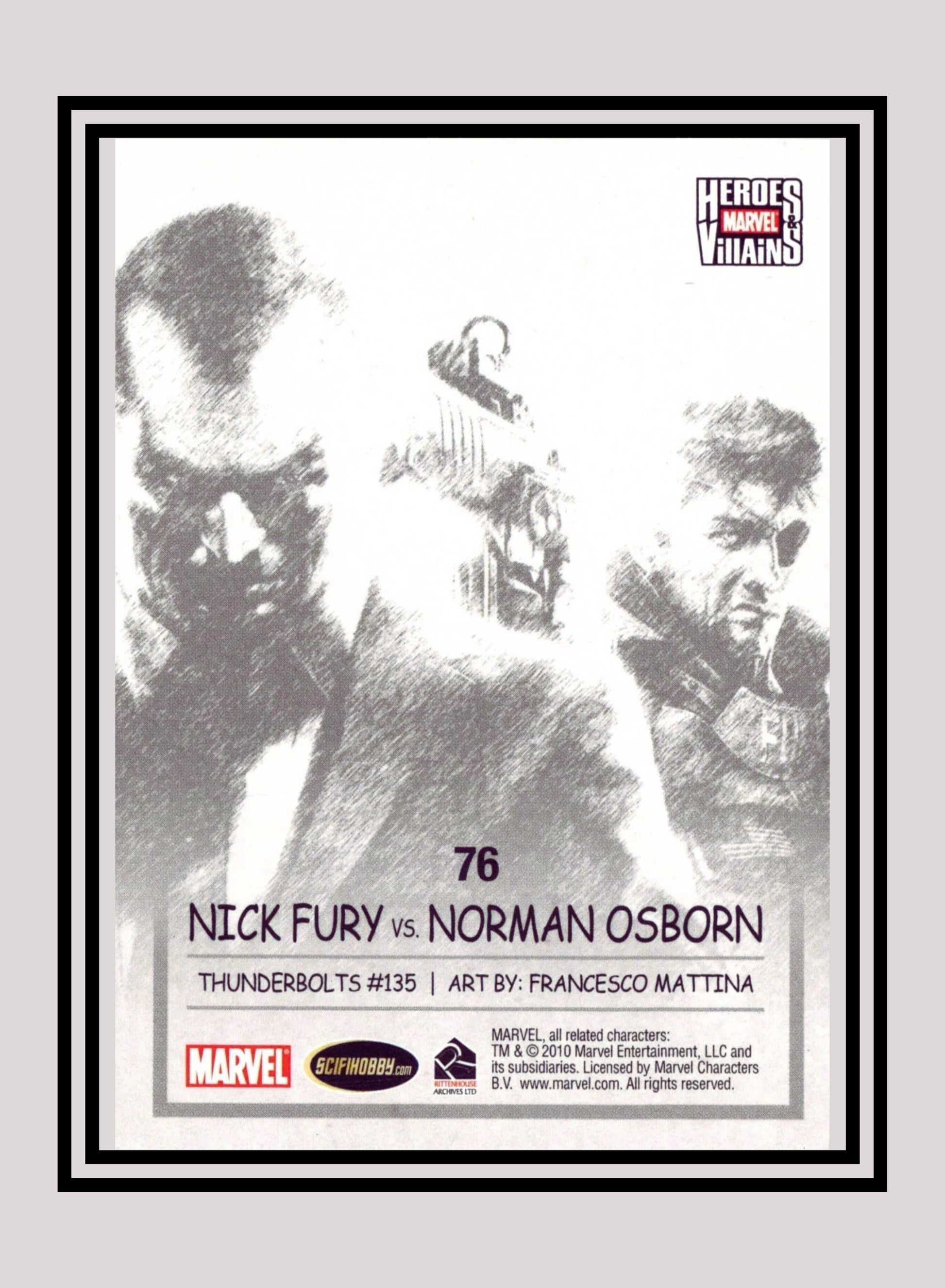 Marvel! 1x Nick Fury vs. Norman Osborn - Base (#76 - 2010 Rittenhouse ...