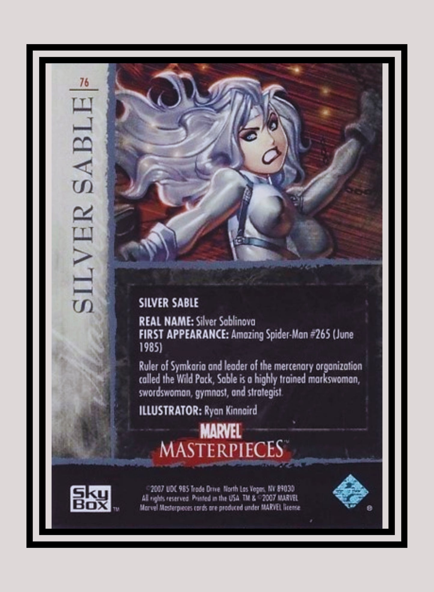 Marvel! 1x Silver Sable - Base (#76 - 2007 Upper Deck Marvel Masterpieces)