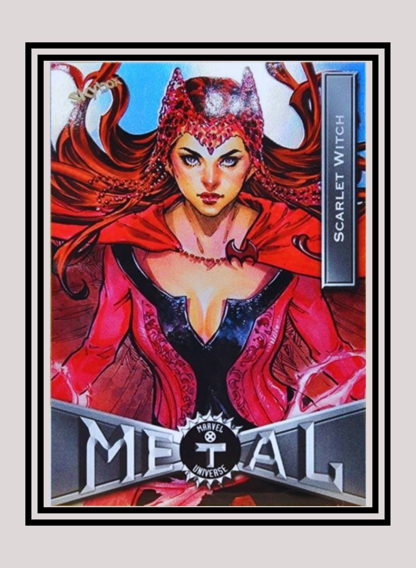 Marvel! 1x Scarlet Witch - Base Low Series (#077 - 2021 Upper Deck X-Men Metal Universe)