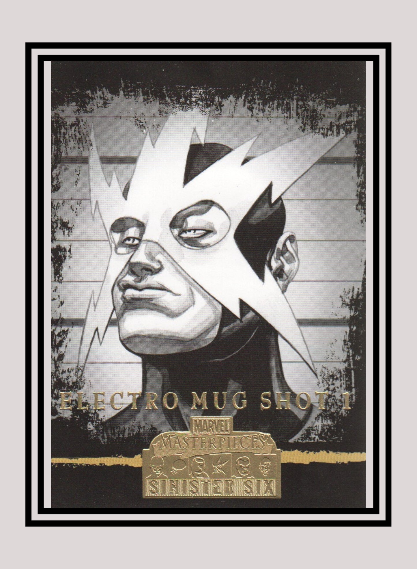 Marvel! 1x Electro Mug Shot 1 - Base (#77 - 2008 Upper Deck Marvel Masterpieces Series 3)