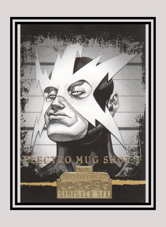 Marvel! 1x Electro Mug Shot 1 - Base (#77 - 2008 Upper Deck Marvel Masterpieces Series 3)