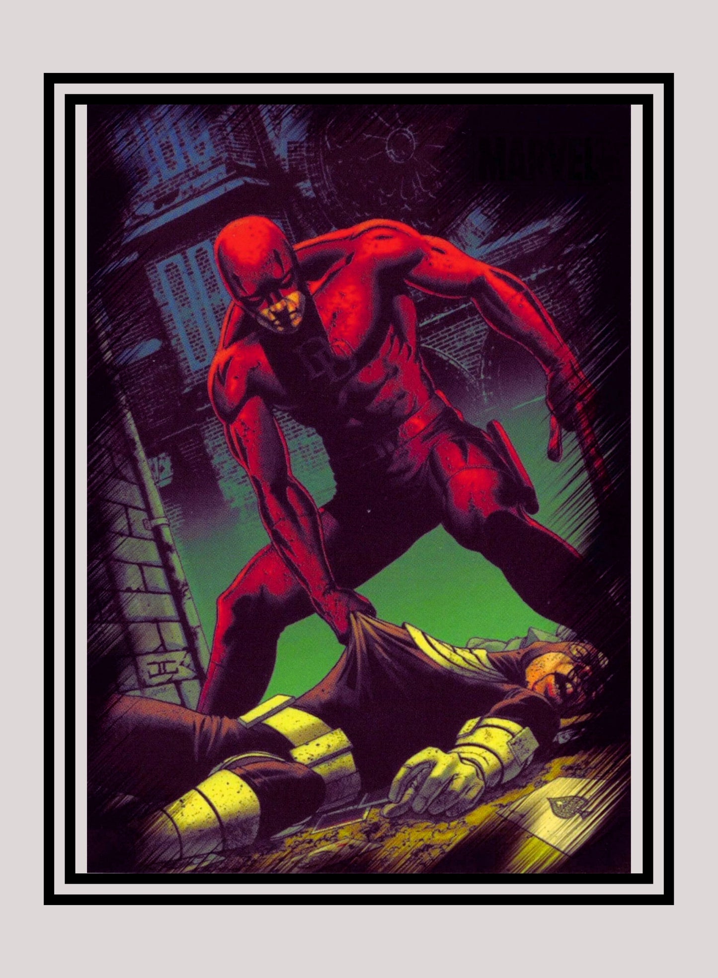 Marvel! 1x Daredevil vs. Bullseye - Base (#77 - 2010 Rittenhouse Marvel Heroes & Villains)