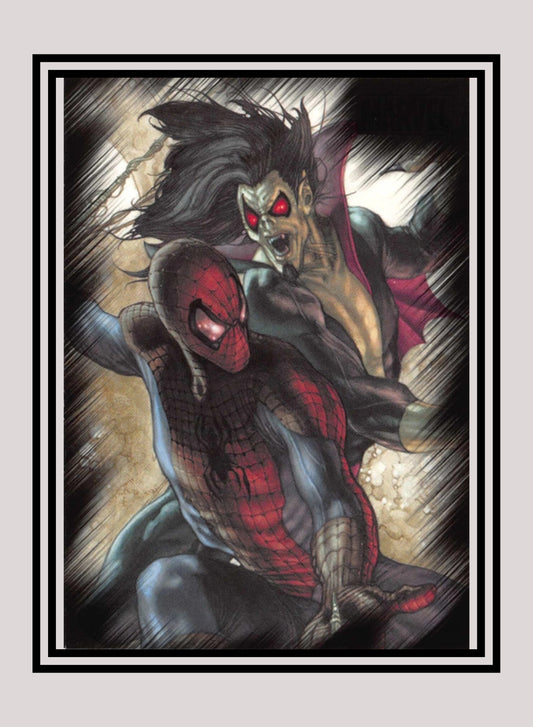Marvel! 1x Spiderman vs. Morbius - Base (#78 - 2010 Rittenhouse Marvel Heroes & Villains)