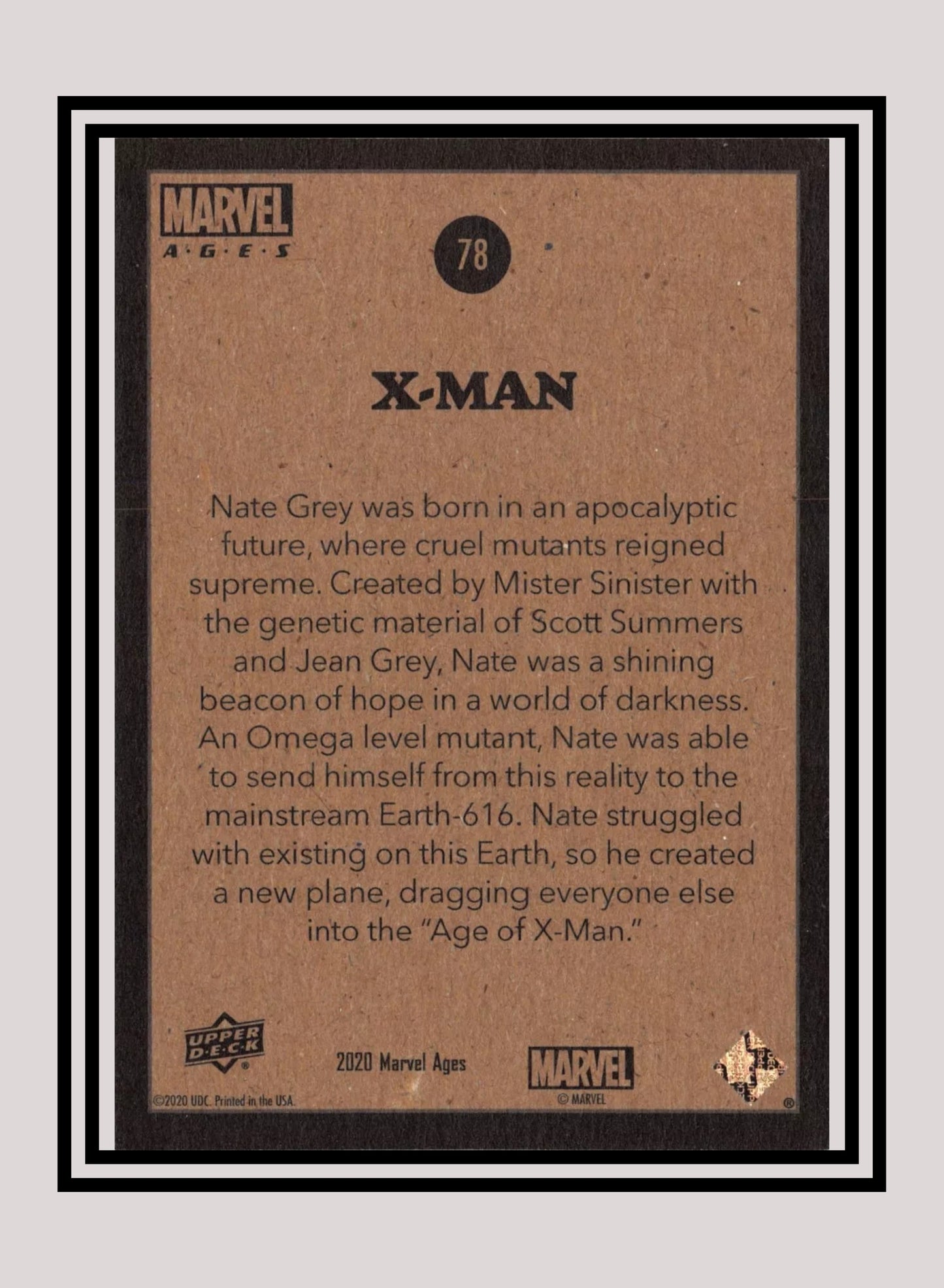 Marvel! 1x X-Man - Base (#078 - 2020 Upper Deck Marvel Ages)