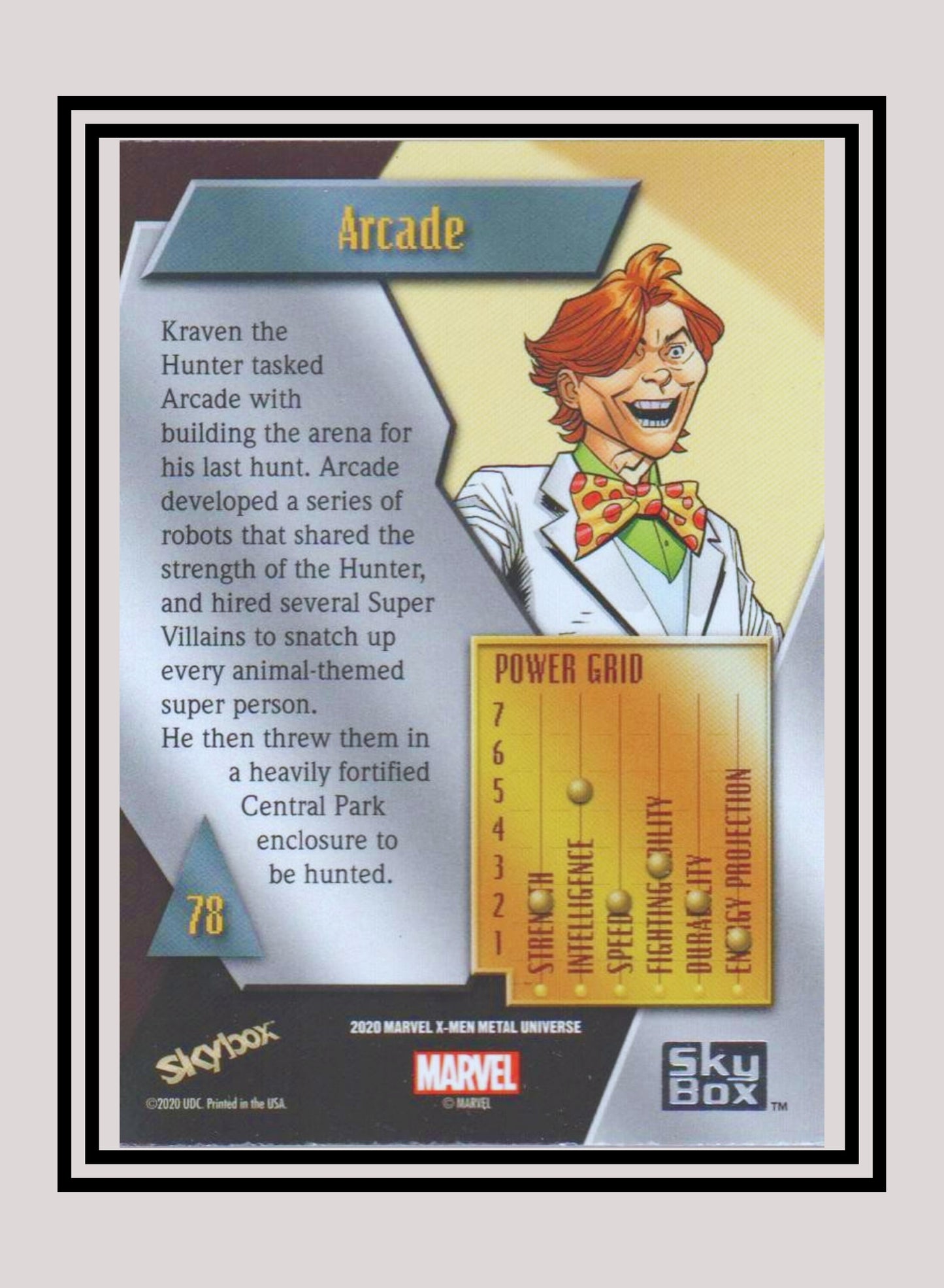 Marvel! 1x Arcade - Base Low Series (#078 - 2021 Upper Deck X-Men Metal Universe)