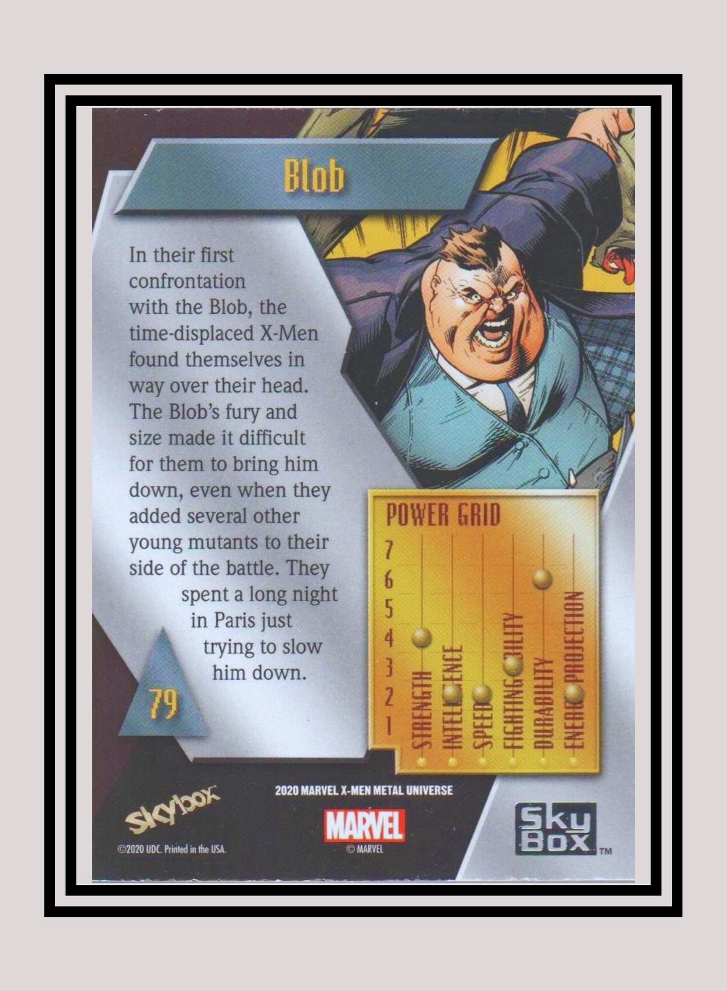 Marvel! 1x Blob - Base Low Series (#079 - 2021 Upper Deck X-Men Metal Universe)