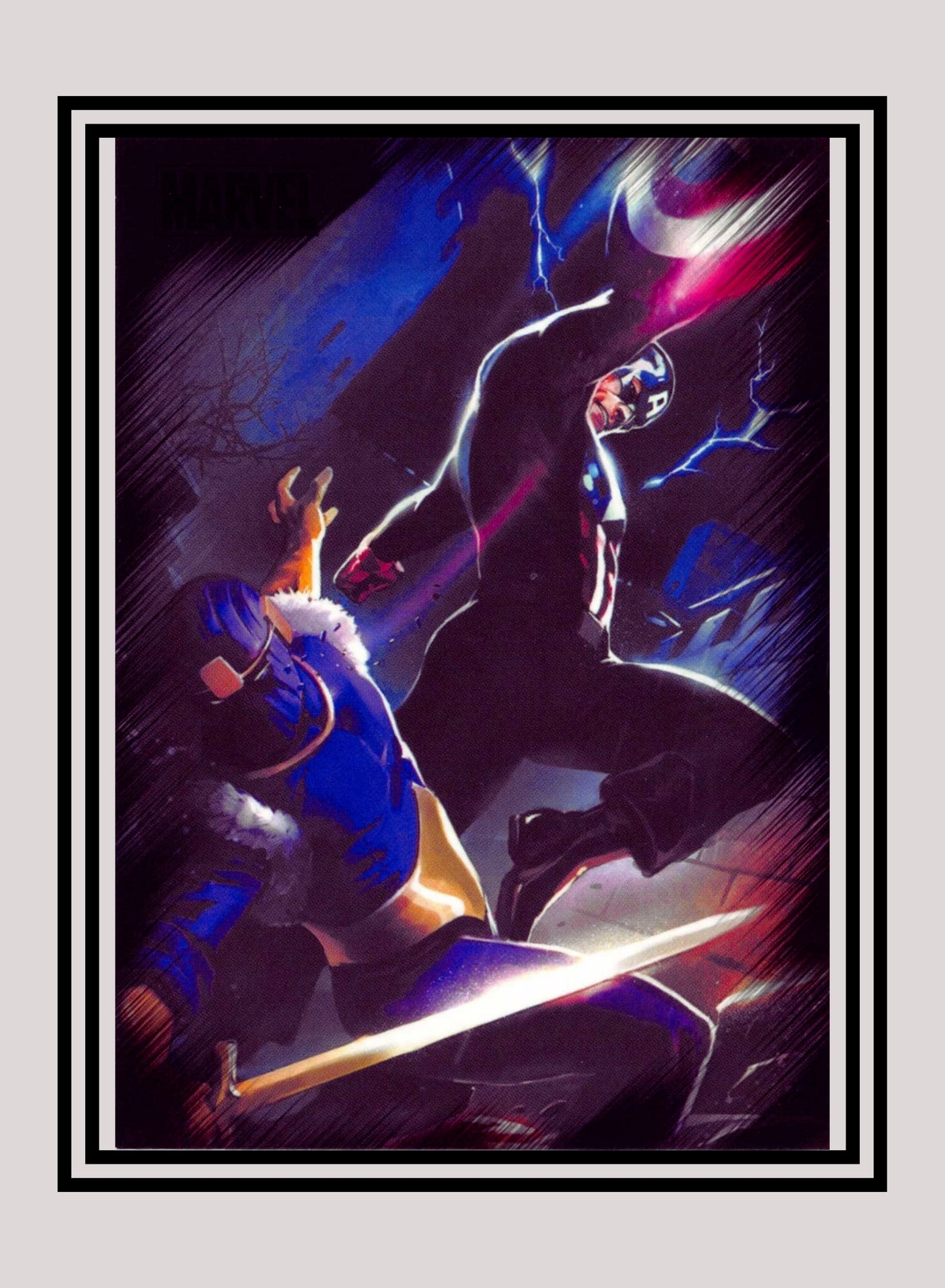 Marvel! 1x Captain America vs. Baron Zemo - Base (#80 - 2010 Rittenhouse Marvel Heroes & Villains)