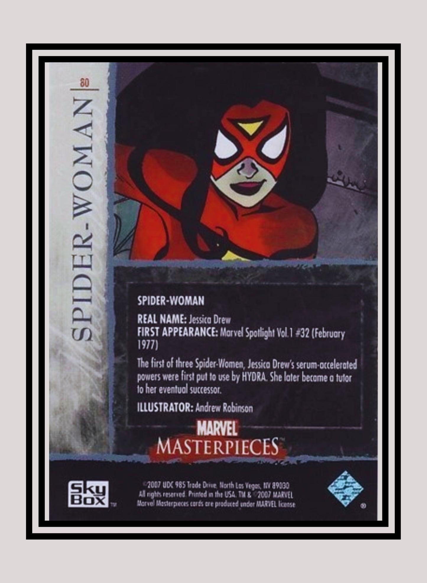 Marvel! 1x Spiderwoman - Base (#80 - 2007 Upper Deck Marvel Masterpieces)