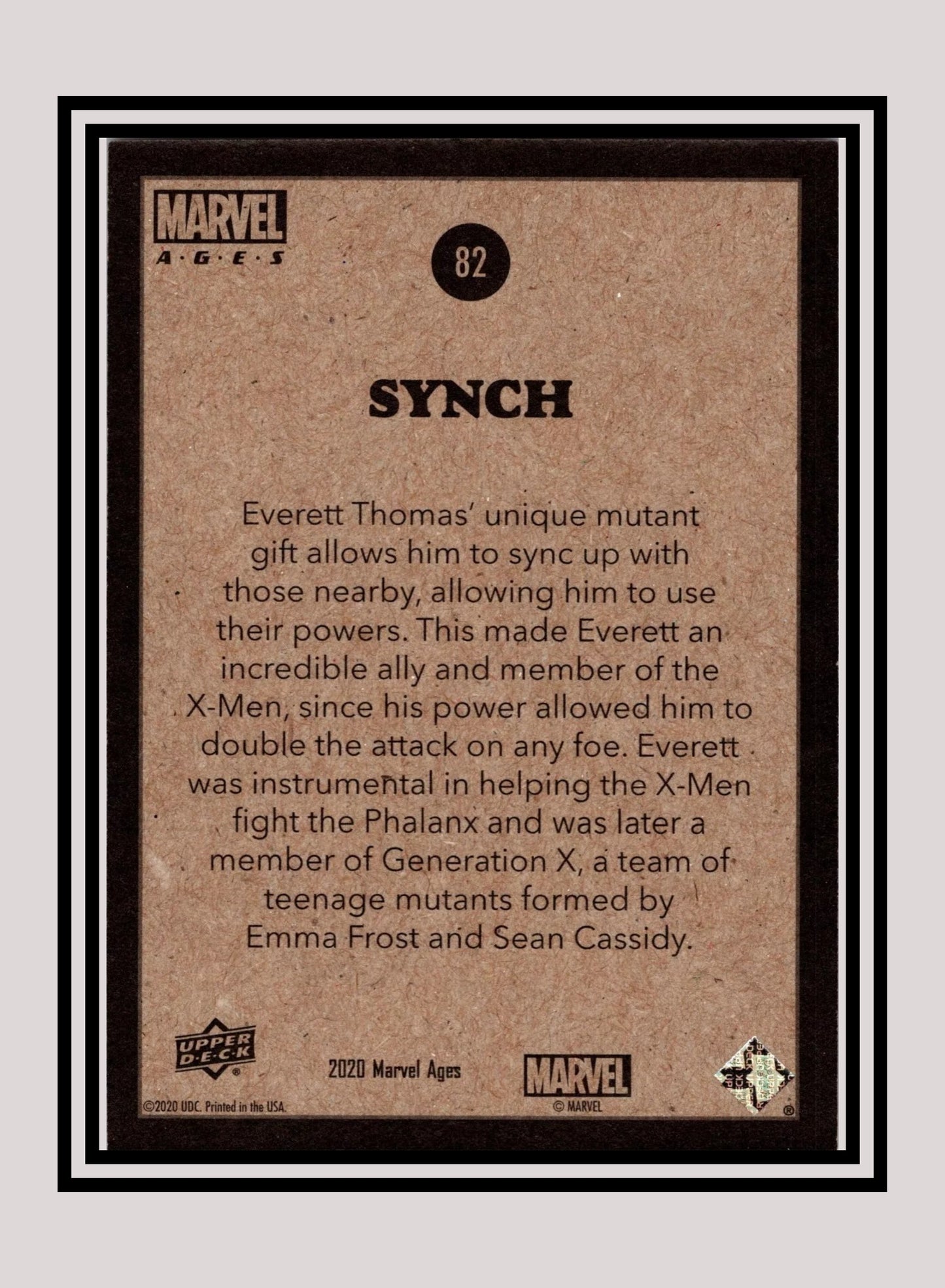 Marvel! 1x Synch - Base (#082 - 2020 Upper Deck Marvel Ages)