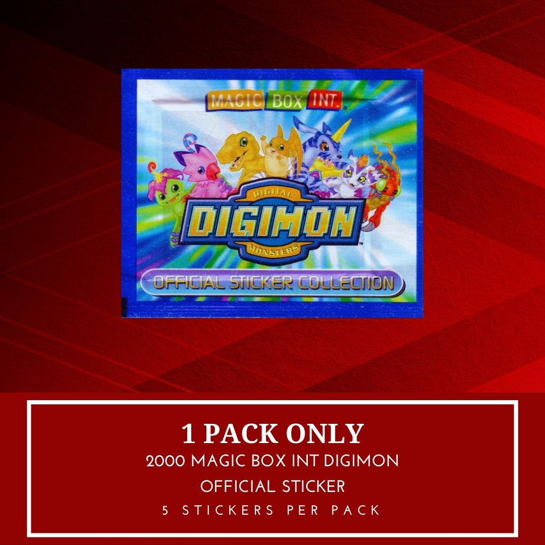 1x 2000 Magic Box Int Digimon Digital Monsters - Sticker Pack (SEALED)