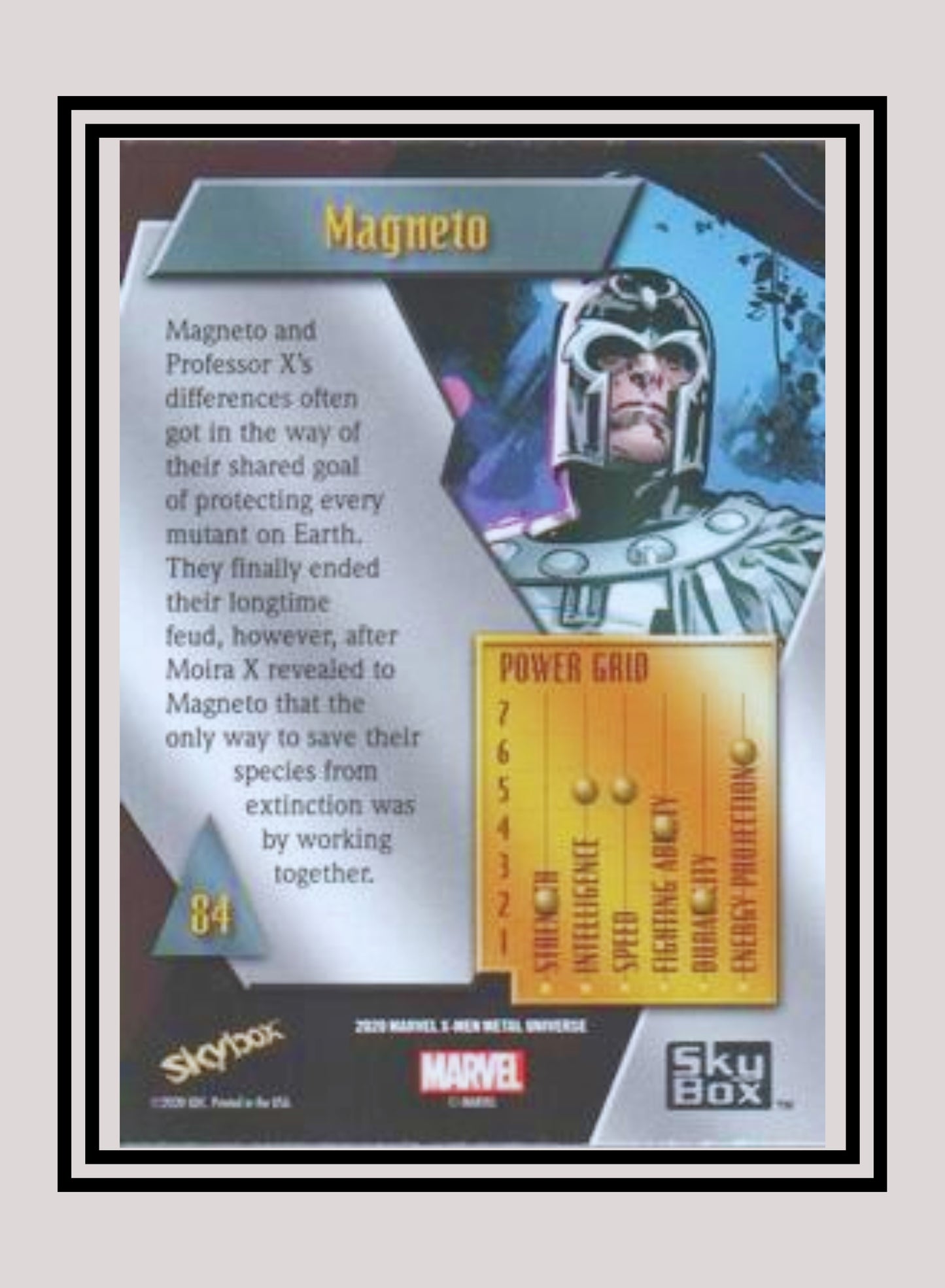 Marvel! 1x Magneto - Base Low Series (#084 - 2021 Upper Deck X-Men Metal Universe)