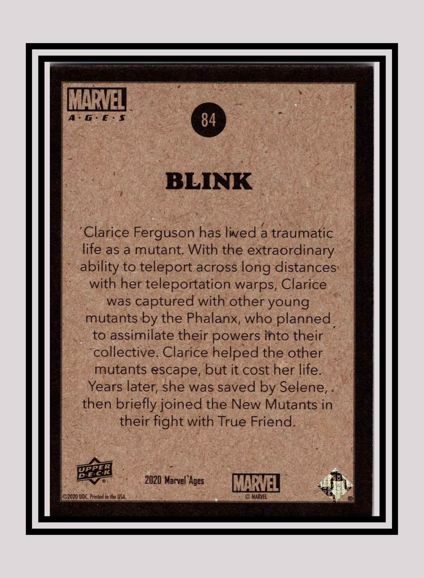 Marvel! 1x Blink - Base (#084 - 2020 Upper Deck Marvel Ages)