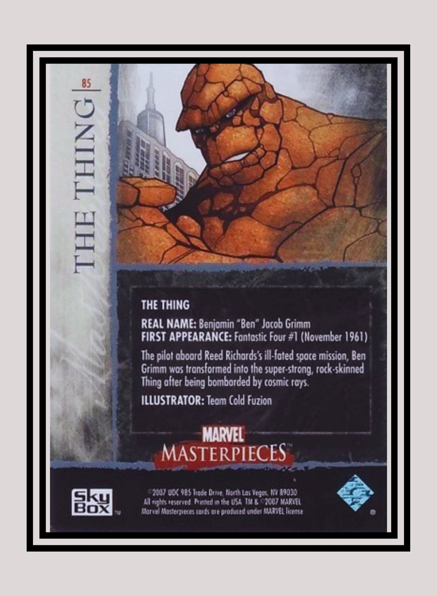 Marvel! 1x The Thing - Base (#85 - 2007 Upper Deck Marvel Masterpieces)