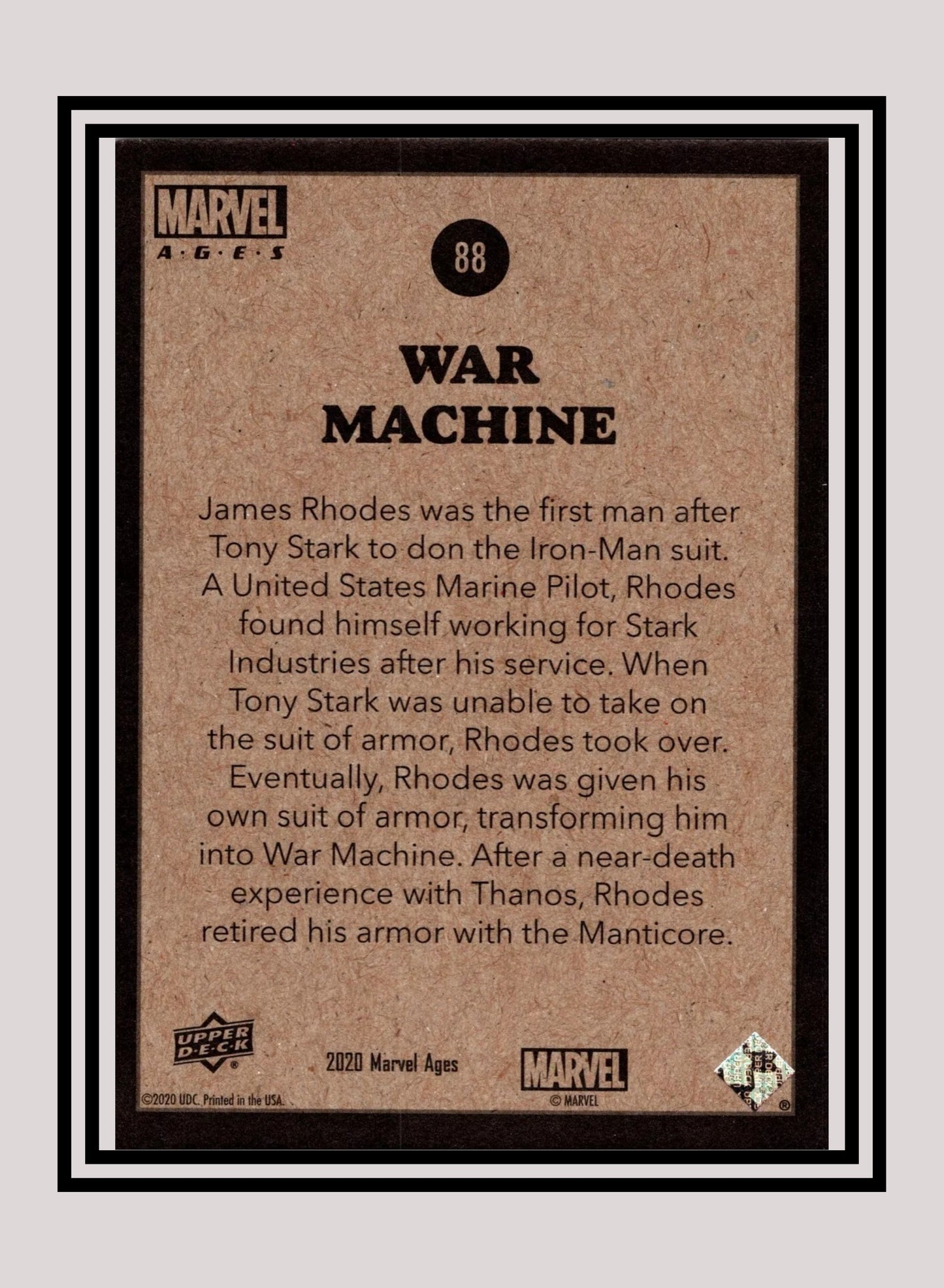 Marvel! 1x War Machine - Base (#088 - 2020 Upper Deck Marvel Ages)
