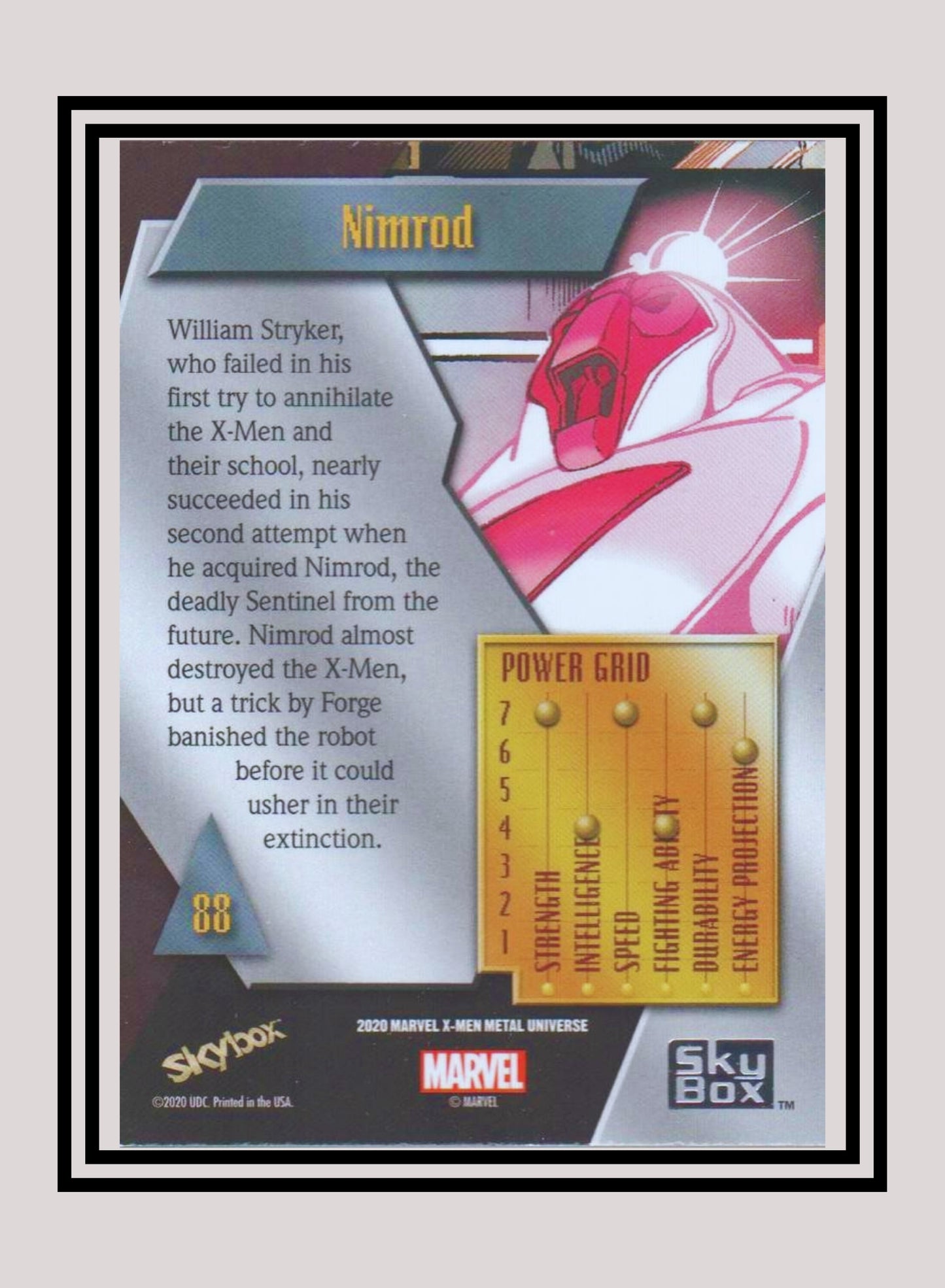 Marvel! 1x Nimrod - Base Low Series (#088 - 2021 Upper Deck X-Men Metal Universe)