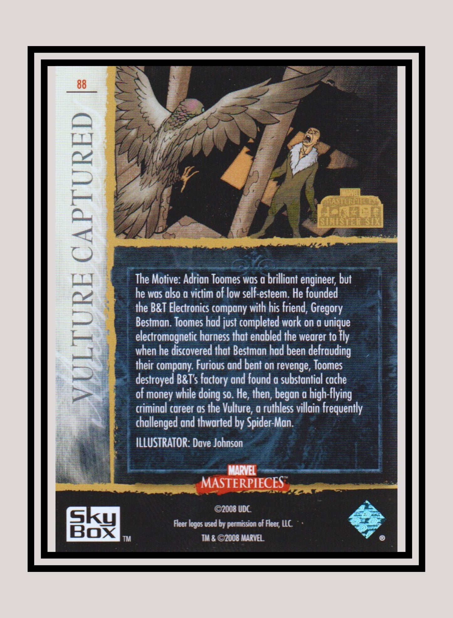 Marvel! 1x Vulture Captured - Base (#88 - 2008 Upper Deck Marvel Masterpieces Series 3)