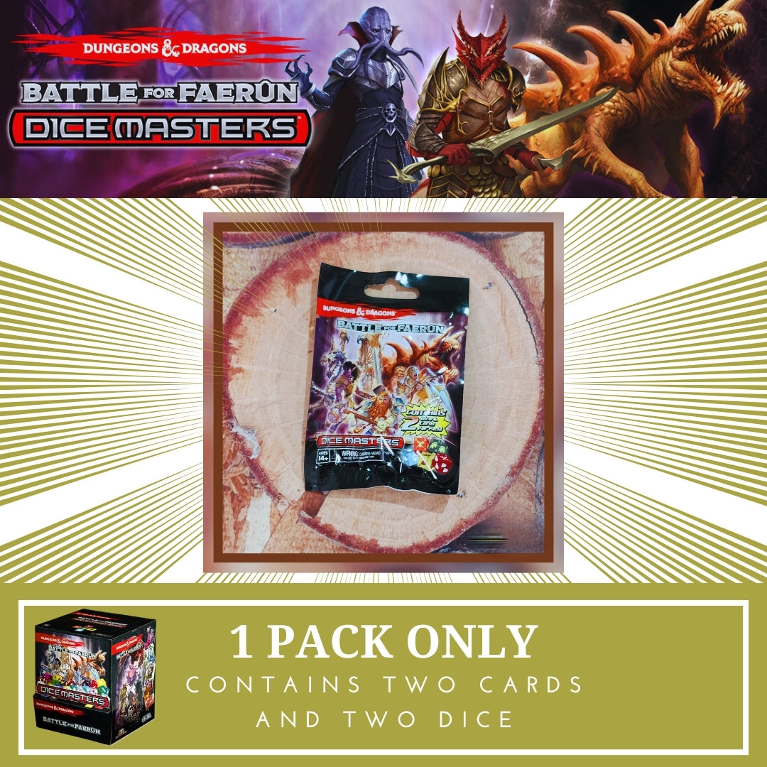 1x 2015 Dungeons & Dragons Battle For Faerun - Dice Masters Pack (SEALED)