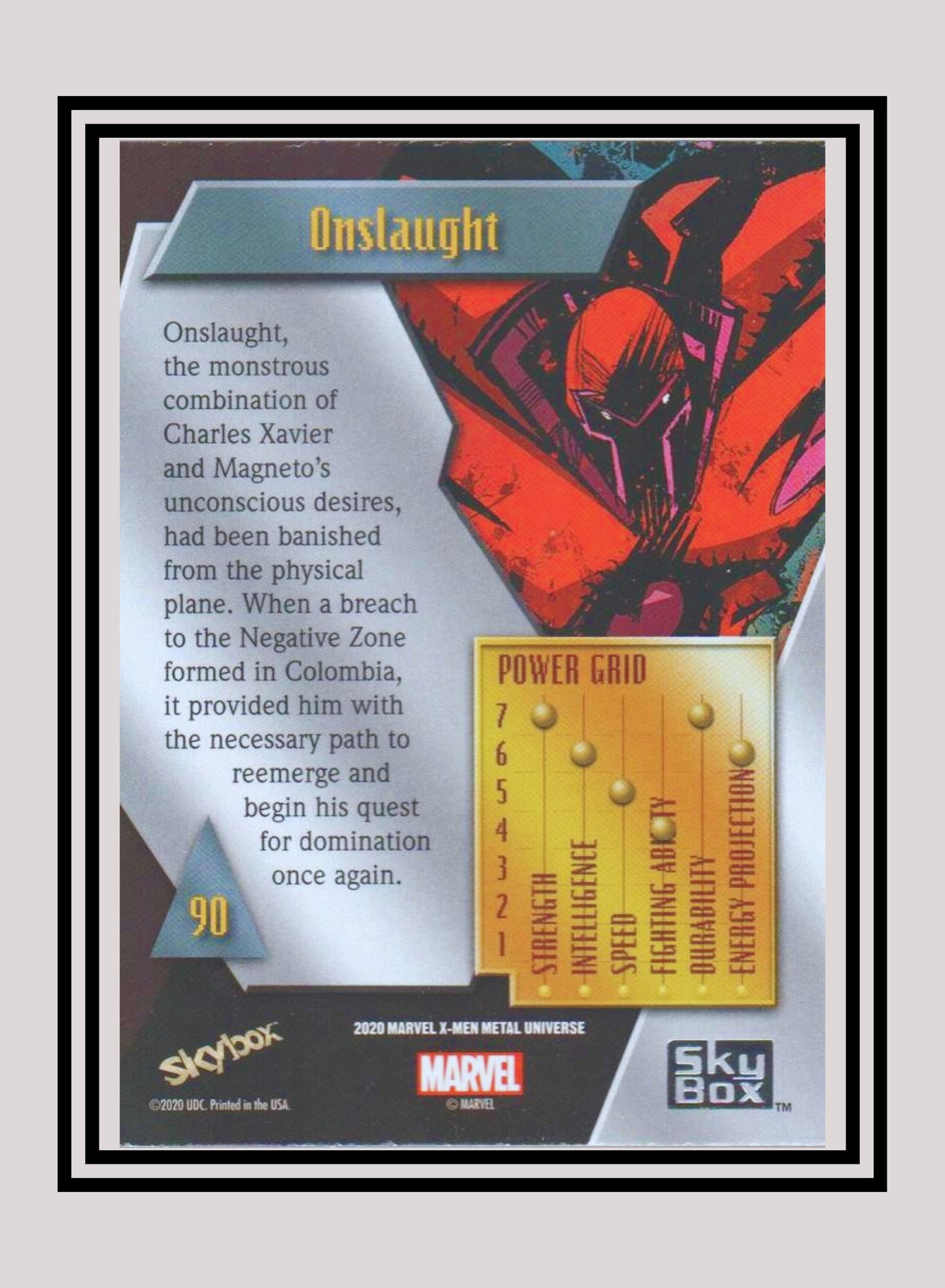 Marvel! 1x Onslaught - Base Low Series (#090 - 2021 Upper Deck X-Men Metal Universe)