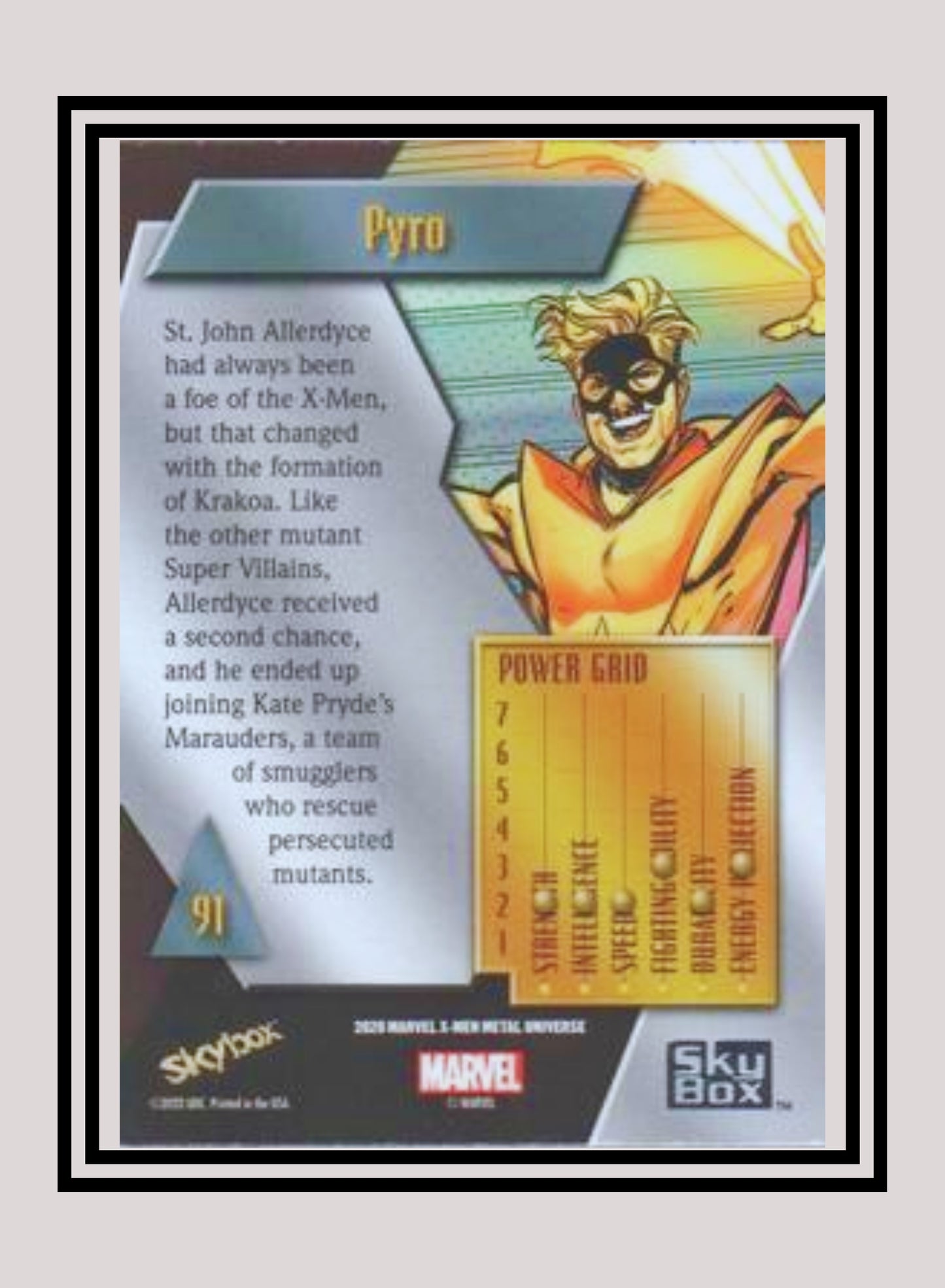 Marvel! 1x Pyro - Base Low Series (#091 - 2021 Upper Deck X-Men Metal Universe)