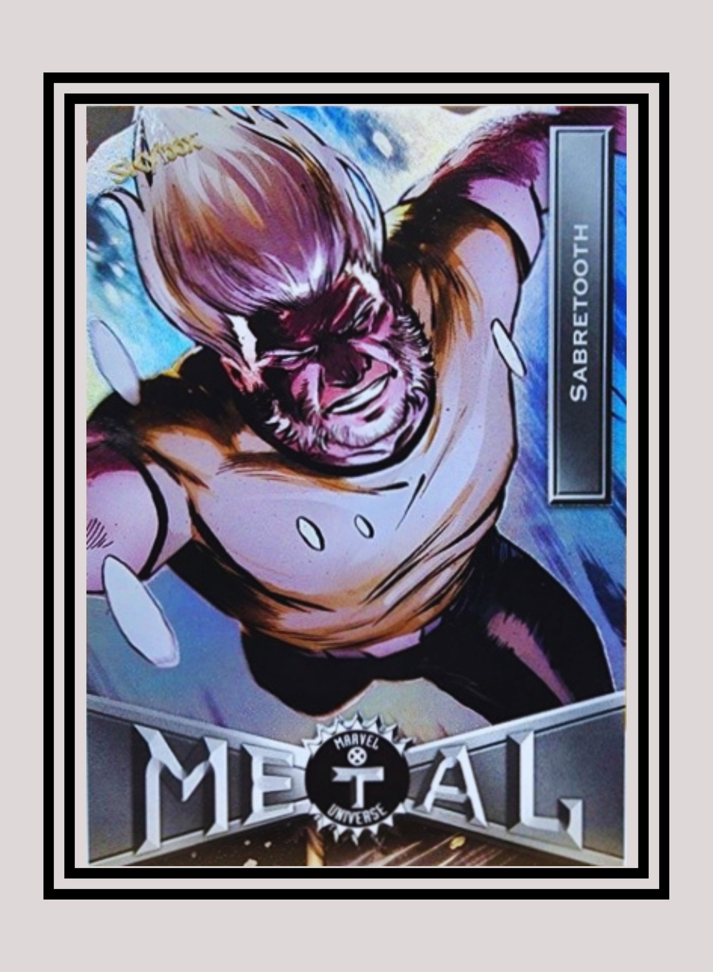 Marvel! 1x Sabretooth - Base Low Series (#092 - 2021 Upper Deck X-Men Metal Universe)