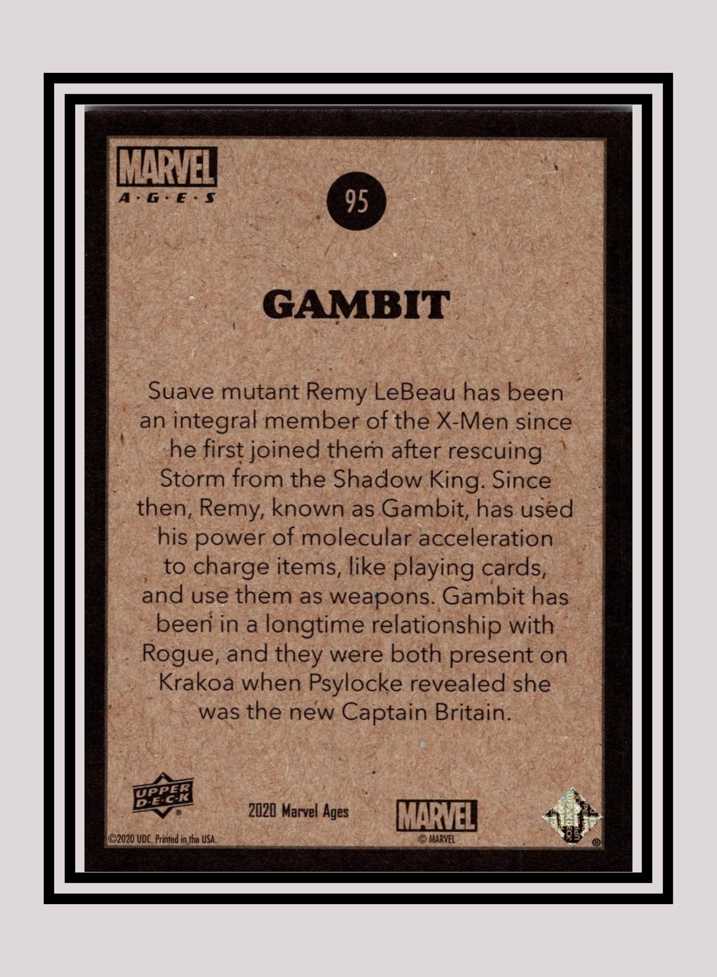 Marvel! 1x Gambit - Base (#095 - 2020 Upper Deck Marvel Ages)