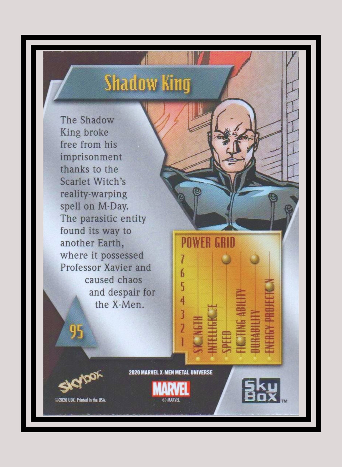 Marvel! 1x Shadow King - Base Low Series (#095 - 2021 Upper Deck X-Men Metal Universe)