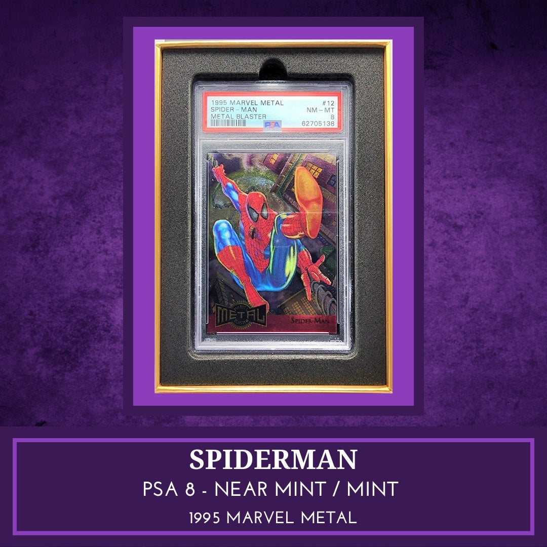 Marvel! 1x Spiderman PSA 8 (Metal Blaster - 1995 Fleer Marvel Metal)