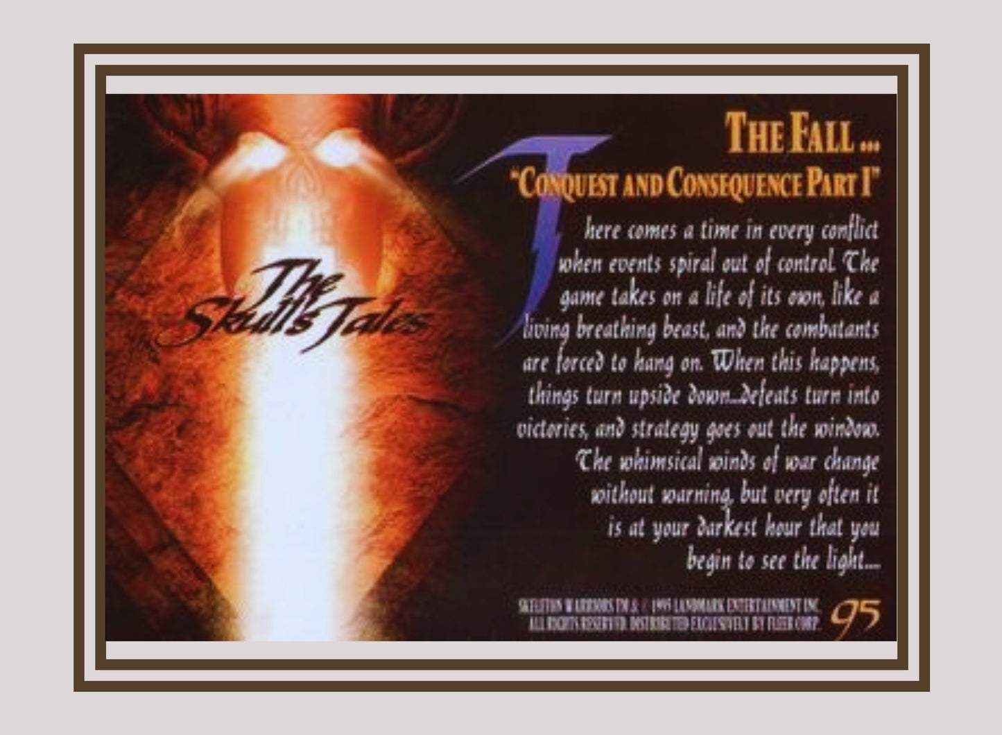 1x The Fall: Conquest and Consequence Part I - Base (#095 - 1995 Fleer Ultra Skeleton Warriors)