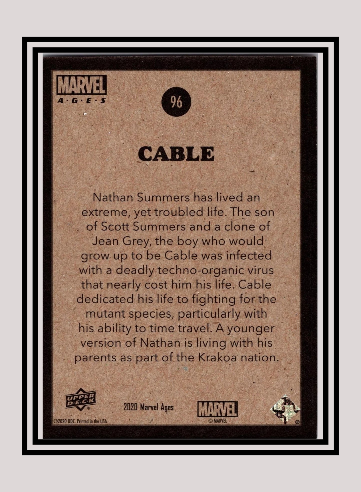 Marvel! 1x Cable - Base (#096 - 2020 Upper Deck Marvel Ages)