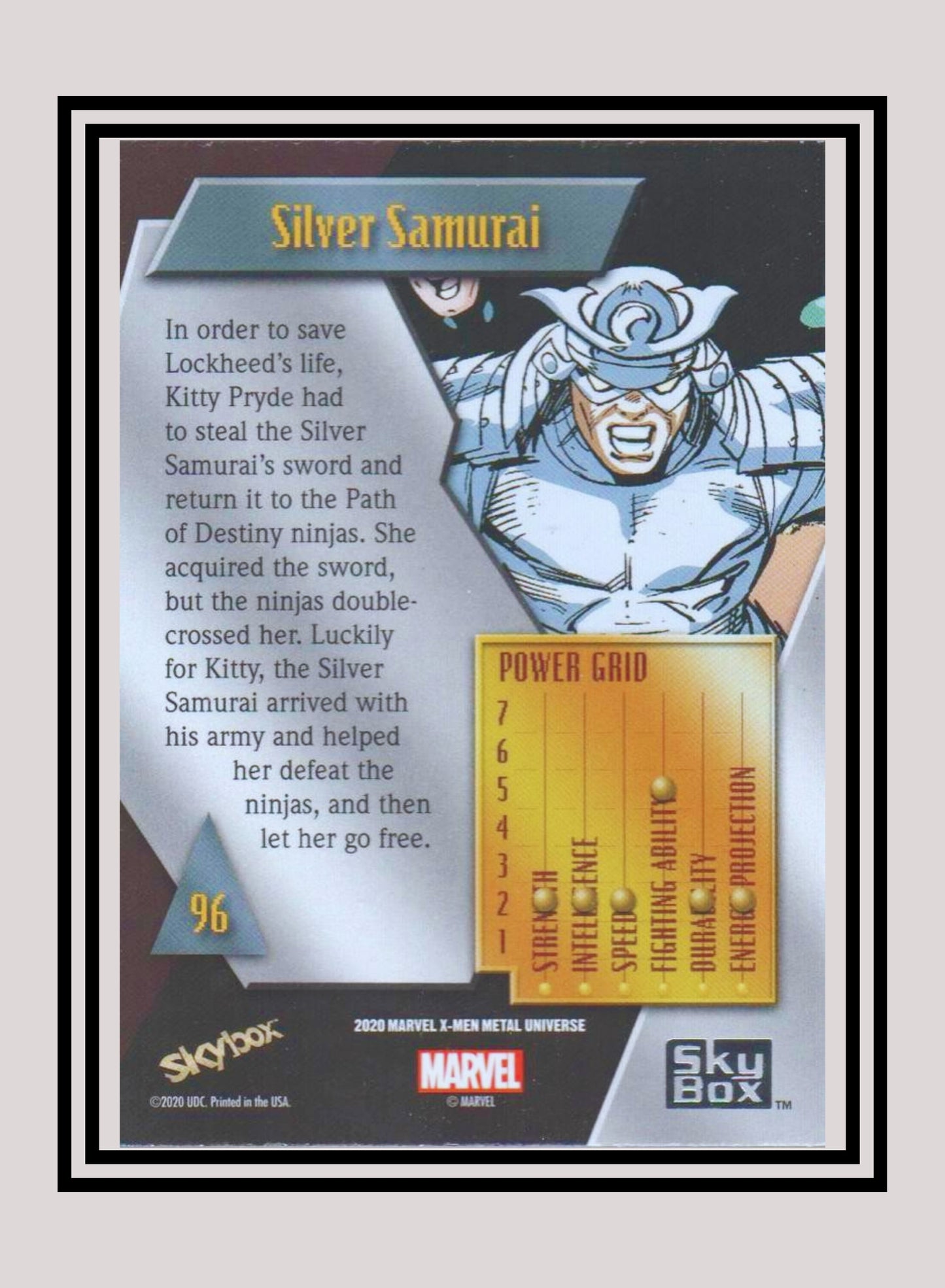 Marvel! 1x Silver Samurai - Base Low Series (#096 - 2021 Upper Deck X-Men Metal Universe)