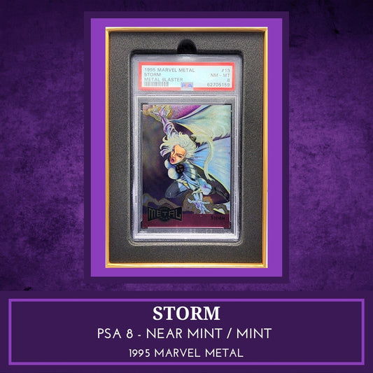 Marvel! 1x Storm PSA 8 (Metal Blaster - 1995 Fleer Marvel Metal)