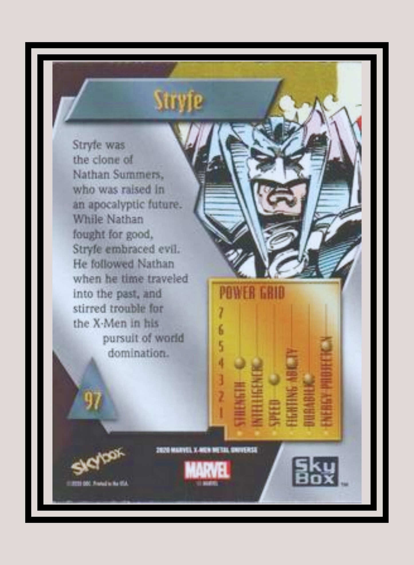 Marvel! 1x Stryfe - Base Low Series (#097 - 2021 Upper Deck X-Men Metal Universe)