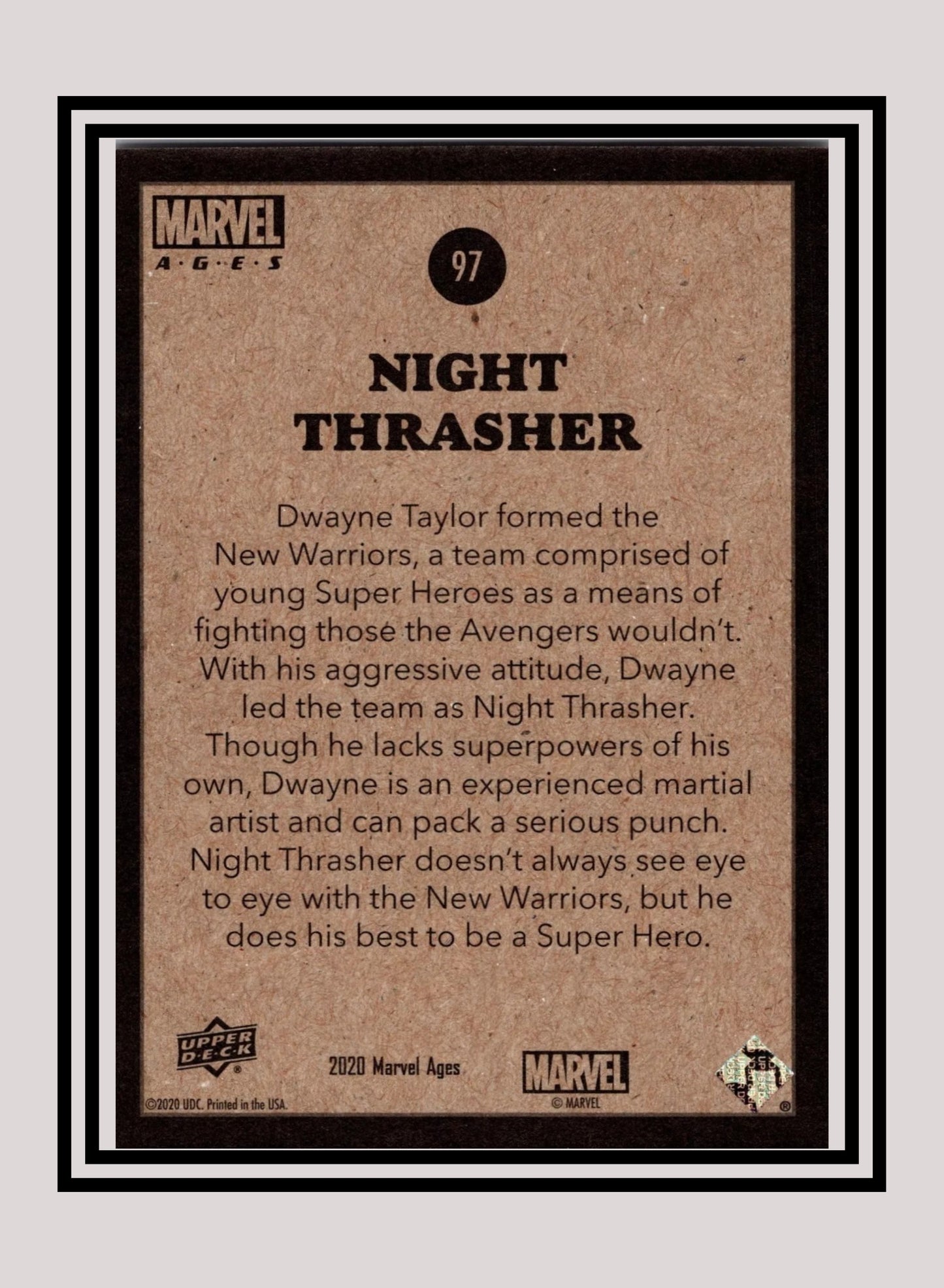 Marvel! 1x Night Thrasher - Base (#097 - 2020 Upper Deck Marvel Ages)