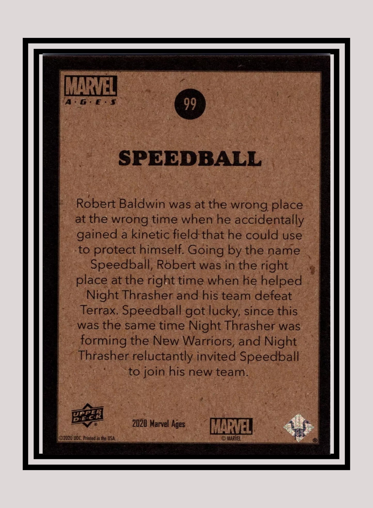 Marvel! 1x Speedball - Base (#099 - 2020 Upper Deck Marvel Ages)