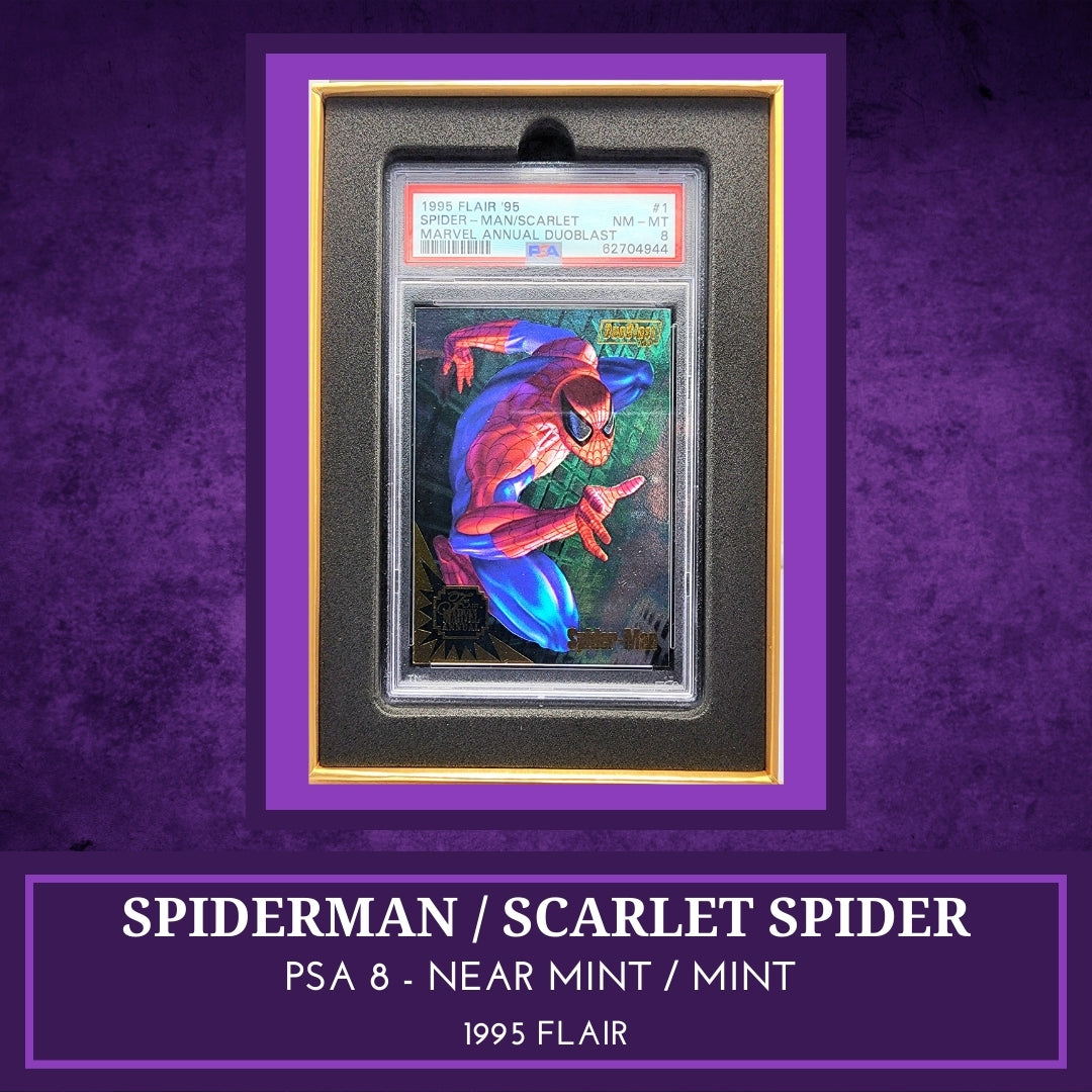 Marvel! 1x Spiderman/Scarlet Spider PSA 8 (Duoblast - 1995 Flair)