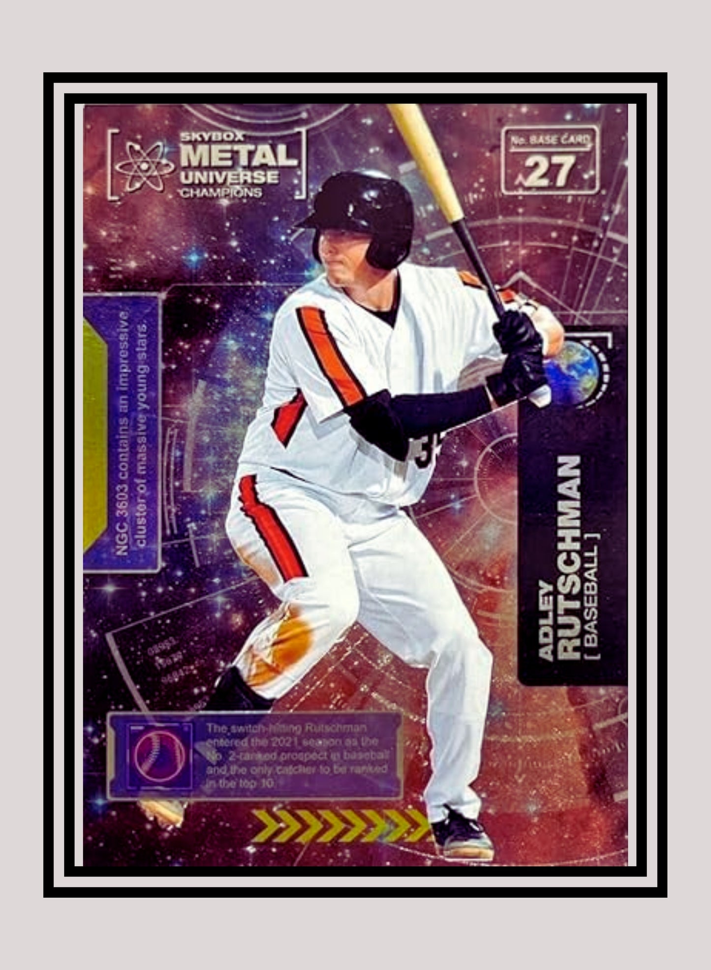 1x Adley Rutschman Baseball RC - Base (#027 - 2021 Skybox Metal Universe Champions)