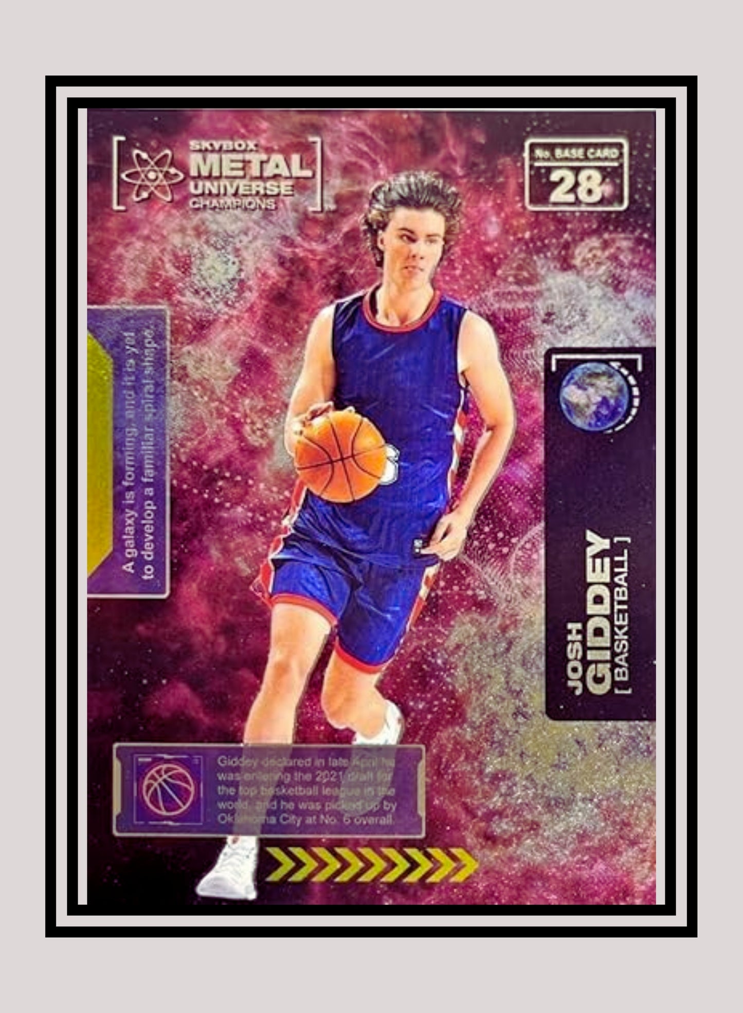 1x Josh Giddey Basketball RC- Base (#028 - 2021 Skybox Metal Universe Champions)