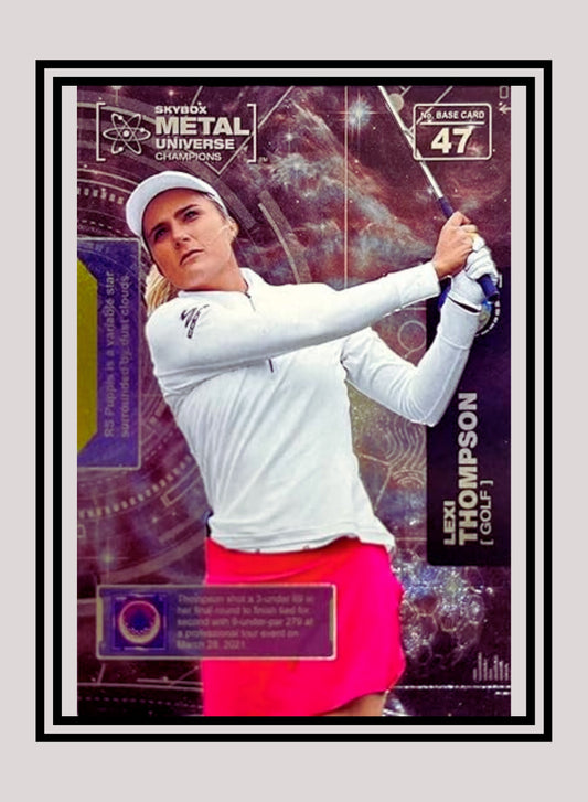 1x Lexi Thompson Golf RC - Base (#047 - 2021 Skybox Metal Universe Champions)