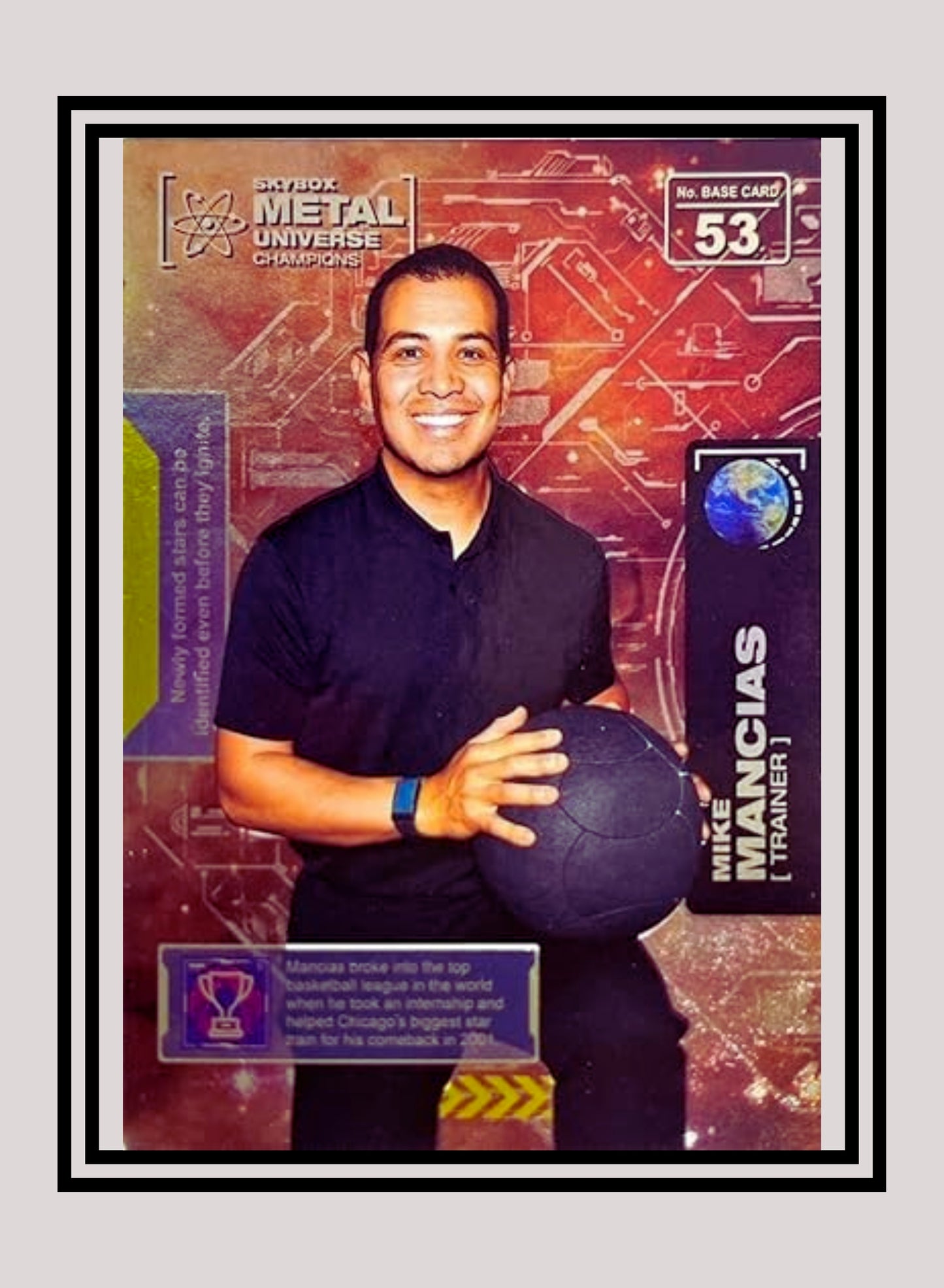 1x Mike Mancias Trainer - Base (#053 - 2021 Skybox Metal Universe Champions)