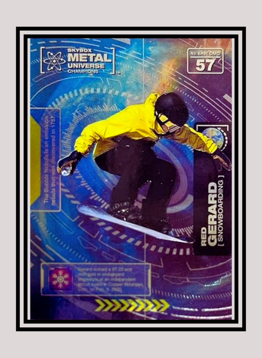1x Red Gerard Snowboarding RC - Base (#057 - 2021 Skybox Metal Universe Champions)