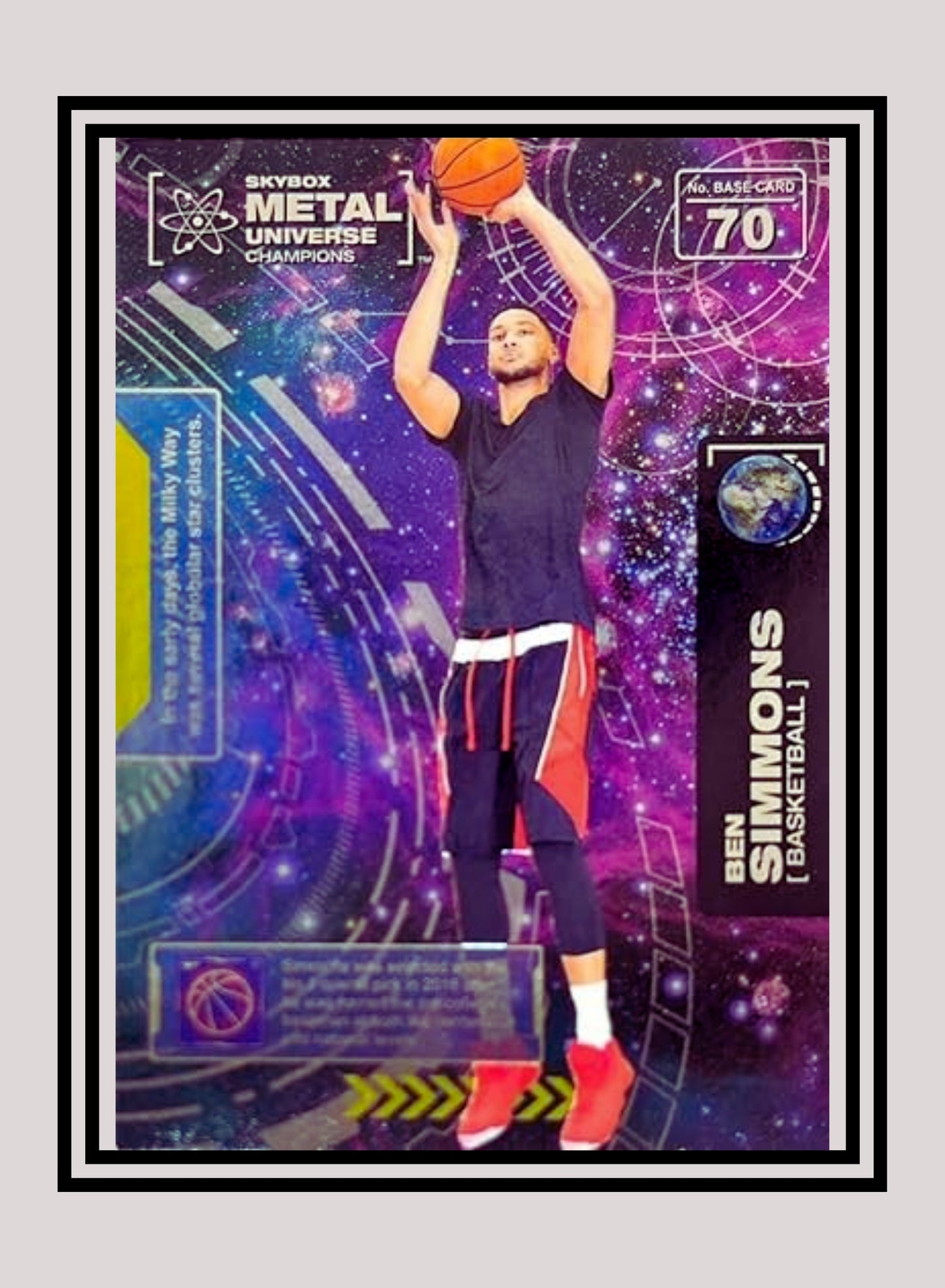 1x Ben Simmons Basketball - Base (#070 - 2021 Skybox Metal Universe Champions)