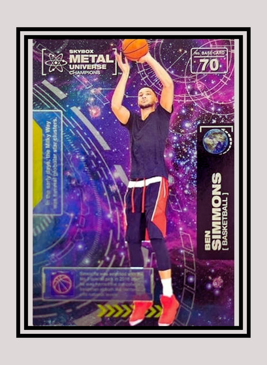 1x Ben Simmons Basketball - Base (#070 - 2021 Skybox Metal Universe Champions)