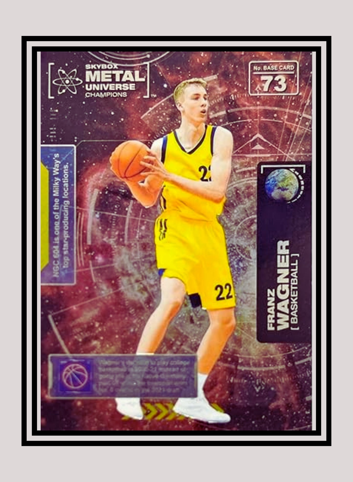 1x Franz Wagner Basketball RC - Base (#073 - 2021 Skybox Metal Universe Champions)