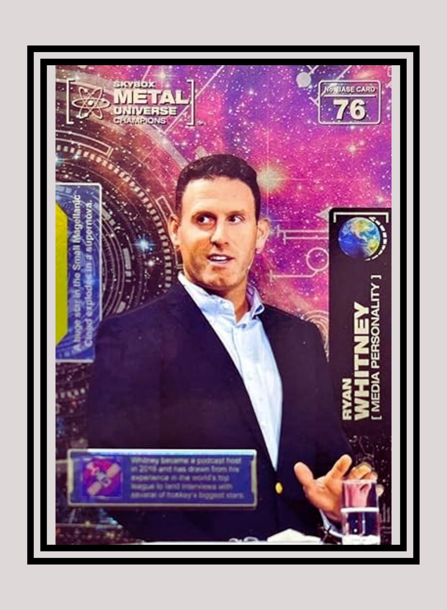 1x Ryan Whitney TV Personality - Base (#076 - 2021 Skybox Metal Universe Champions)