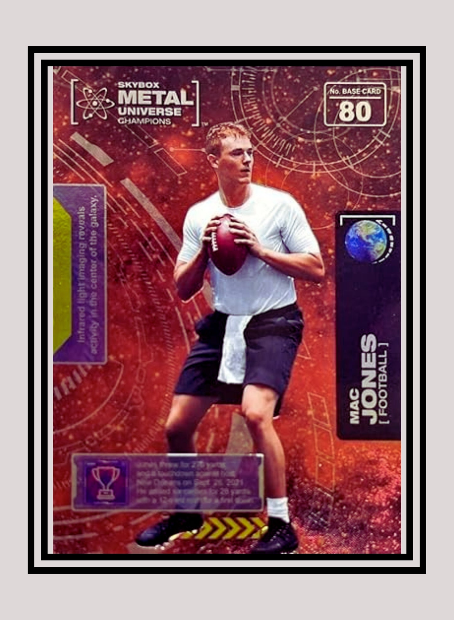 1x Mac Jones Football RC - Base (#080 - 2021 Skybox Metal Universe Champions)