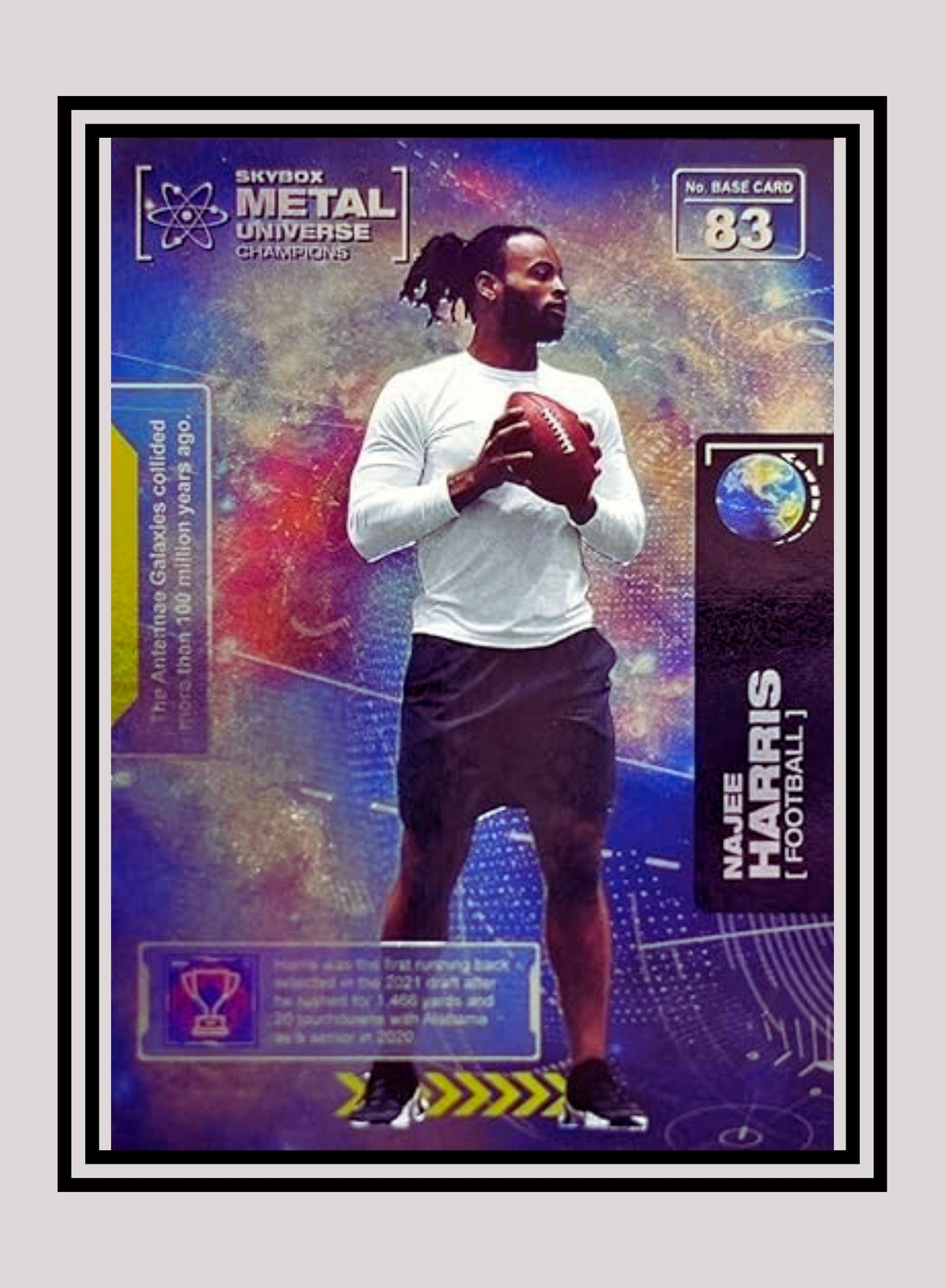 1x Najee Harris Football RC - Base (#083 - 2021 Skybox Metal Universe Champions)